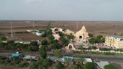 Palitana , Gujarat , India - 06 13 2022: Jain Temples On Top Of Shatrunjaya Hill. Palitana (Bhavnagar District), Gujarat, India. 