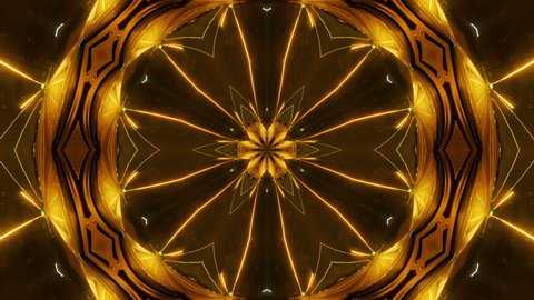 Retro style psychedelic kaleidoscopic colorful abstract background, loopable footage