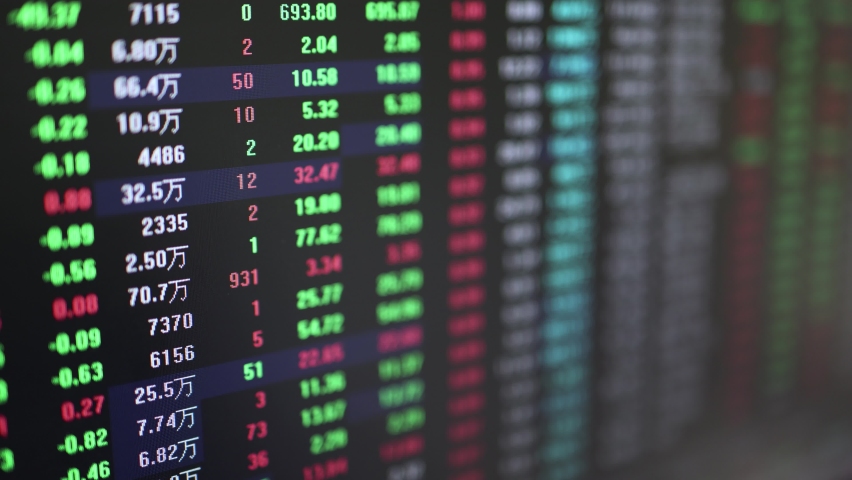 Trend chart of stock market and general market