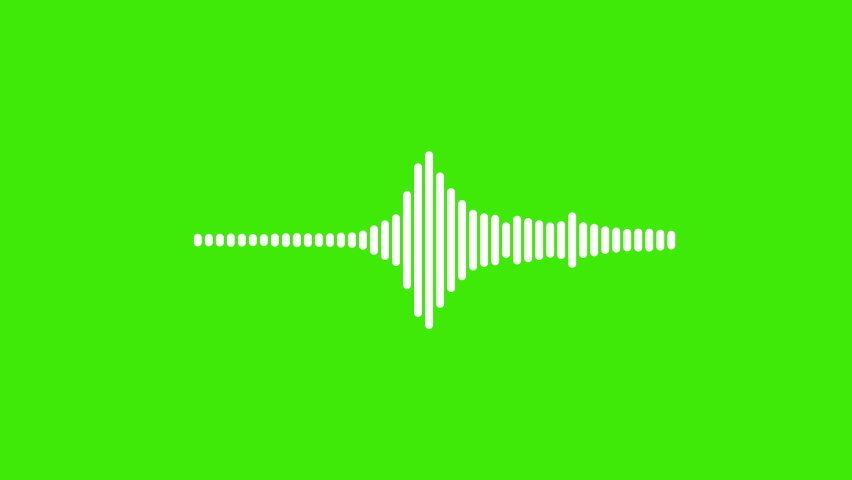 audio wave or frequency digital animation effect 4K movement on green screen background. Is a sound technology or audio recorders. Royalty-Free Stock Footage #1091413231
