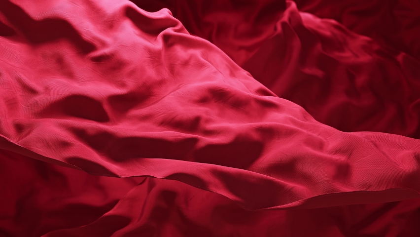The beautiful surface of the fabric develops in waves and floats in the air. Wavy silk cloth fluttering in the wind. Animation of conceptual dream effect or creativity blowing. 3d rendering Royalty-Free Stock Footage #1091416737