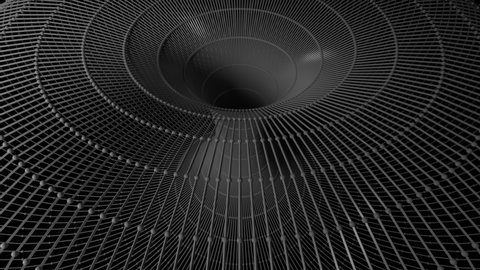 Future Shapes 1042: Black hole 3d wireframe simulation (Loop).