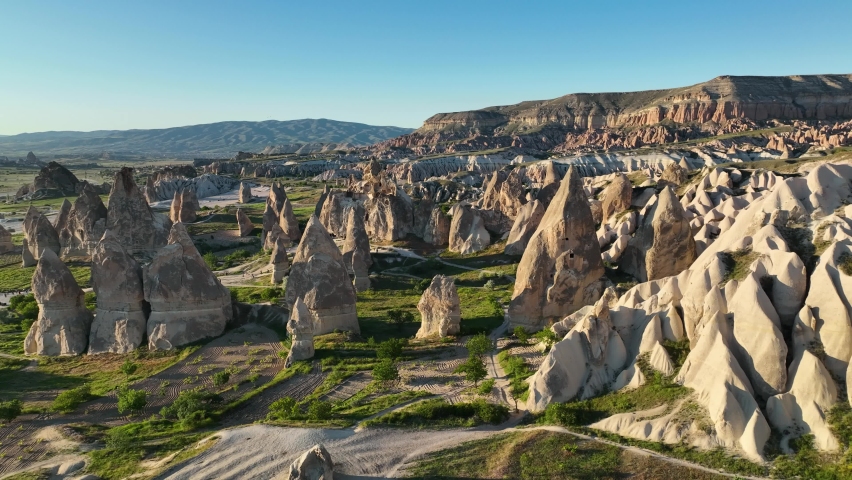 Cappadocia aerial view 4 K Awesome Background Royalty-Free Stock Footage #1091431135