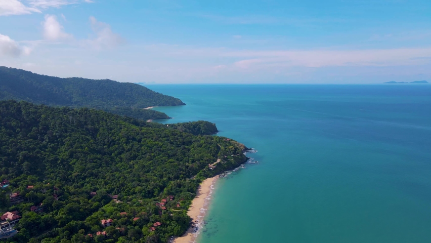 Ko Lanta Krabi Thailand, tropical white beach at Koh Lanta Thailand, tropical Island, drone aerial view of the beach. High quality 4k footage | Shutterstock HD Video #1091440257