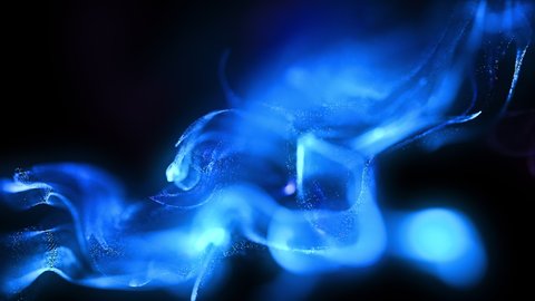 Blue Radiant Particles Background Loop