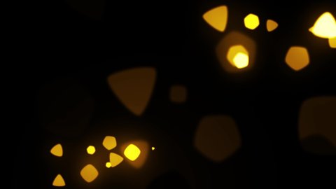 4K Particles . Glowing bokeh lights. Abstract background. Flight through galactic.