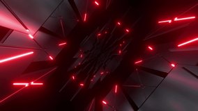 This stock motion graphic video include clip of Red Rotate Triangle Neon Background
