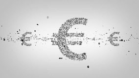 Common currency symbols form from binary numbers representing the modern digital economy. This clip is available in multiple color options and loops seamlessly. - Powered by Shutterstock - Get 15% off with code: PIKWIZARD15