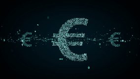 Common currency symbols form from binary numbers representing the modern digital economy. This clip is available in multiple color options and loops seamlessly. - Powered by Shutterstock - Get 15% off with code: PIKWIZARD15