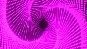 Neon purple spiral diamond pattern on dark black space, abstract corporate, business and club style background