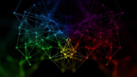 Abstract digital connection Colorful Technology background Seamless loop