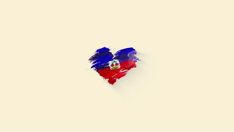 Haiti grunge flag heart for your design. Perfect for screensavers or intros.	