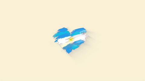 Argentina grunge flag heart for your design. Perfect for screensavers or intros.	