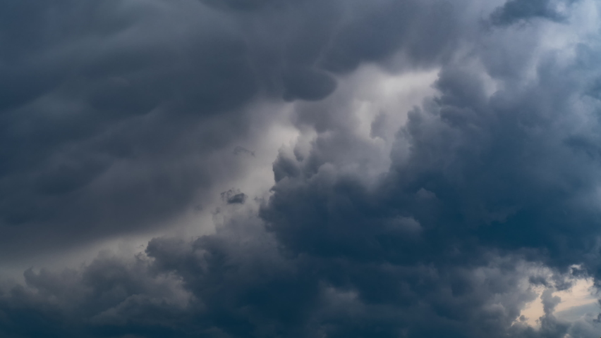 Storm Clouds Moving in Time Lapse with Cloudy Landscape with Summer Rain. Motion Clouds and Global Warming Concept. Nature Environment with Thunderstorm Weather. Dramatic Sky | Shutterstock HD Video #1091495321