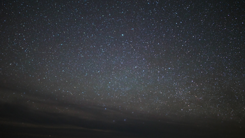 Time lapse of Polaris star over desert landscape in Southern Utah, USA
