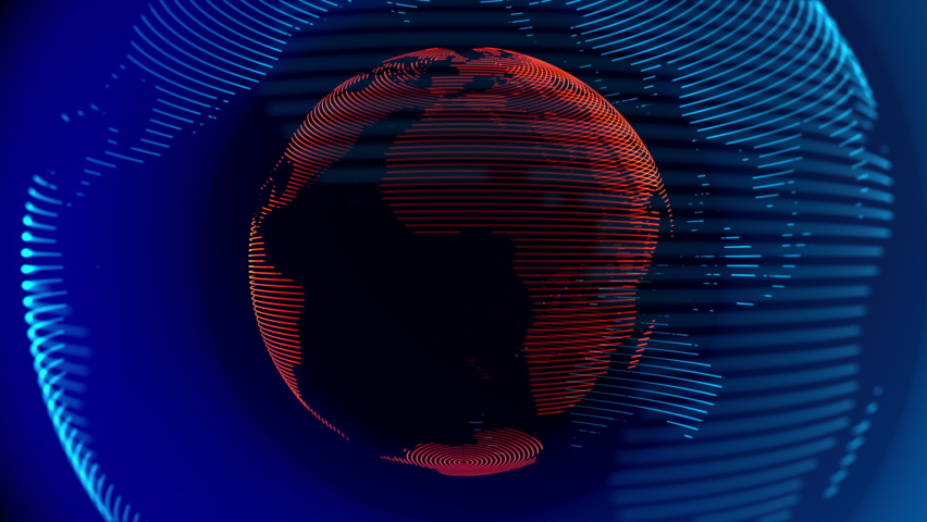 Broadcasting web elements growing global network abstract background 4k ultra hd digital globe with connection data lines and particles geometric futuristic polygon texture line