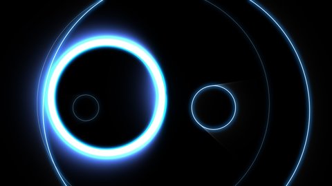 Abstract fireworks with blue light effect of circle shape gathered. Abstract blue water drop on black background. Video animated background.