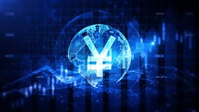 Yuan money icon, Growth global finance and business, and Investment strategy competition, Investment security data analytics technology futuristic graph chart stock exchange finance symbol - Powered by Shutterstock - Get 15% off with code: PIKWIZARD15
