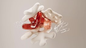 4к Softbody dynamics. Satisfying calm video. 3d render  - Powered by Shutterstock - Get 15% off with code: PIKWIZARD15