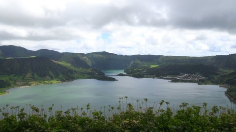 Lagoa das Sete Cidades, Lagoon of the Seven Cities in Sao Miguel Island, Azores, Time Lapse
