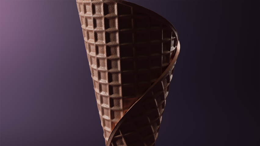 Animation of putting ice cream in a waffle cone Royalty-Free Stock Footage #1091553727
