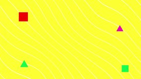 Yellow holidays abstract motion background. Vacations background. Seamless animation. 4k video