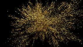 Abstract Golden glitter explosion in slow motion Bokeh background with shining defocus blurred sparkles dust macro close up with alpha channel - Powered by Shutterstock - Get 15% off with code: PIKWIZARD15