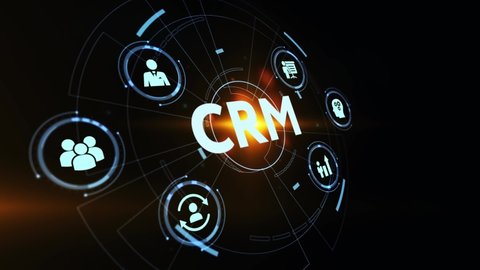 Business, Technology, Internet and network concept. CRM Customer Relationship Management.   