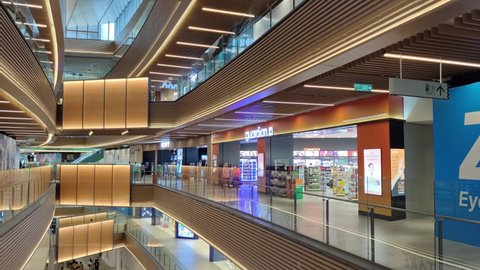 Kuala Lumpur,Malaysia -  June 20,2022 : Interior view of the BBCC (LaLaport Bukit Bintang City Centre) is located in Bukit Bintang, the vicinity of Kuala Lumpur's central shopping district.