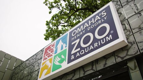 Omaha, Nebraska - May 23, 2022: The Henry Doorly Zoo and Aquarium entrance
