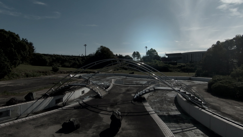 Drone flight practice at the former pool site.  Vol.3