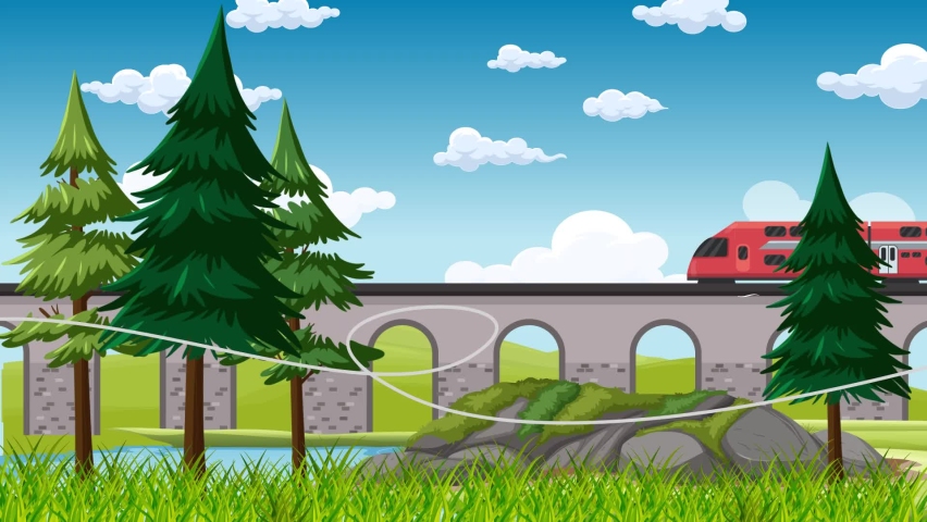 Train Is Going Through The Jungle