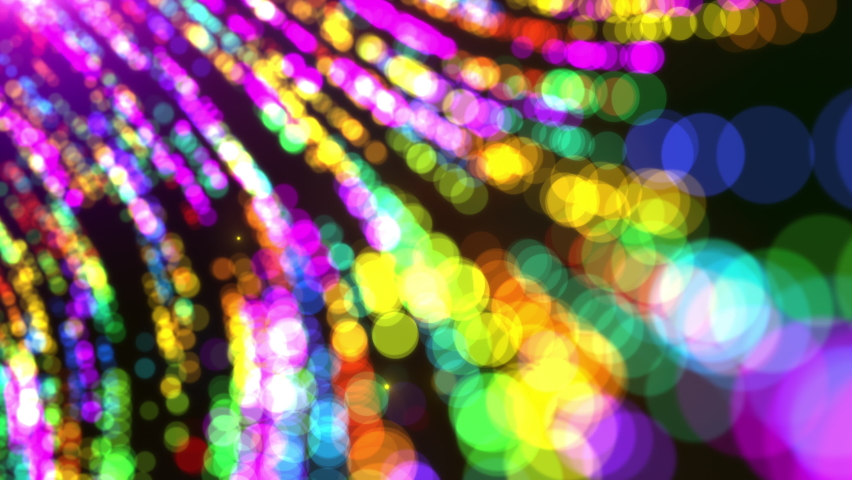 Seamless loop, abstract colorful motion glow circle de-focus light trail with multi-color particles background. | Shutterstock HD Video #1091631413