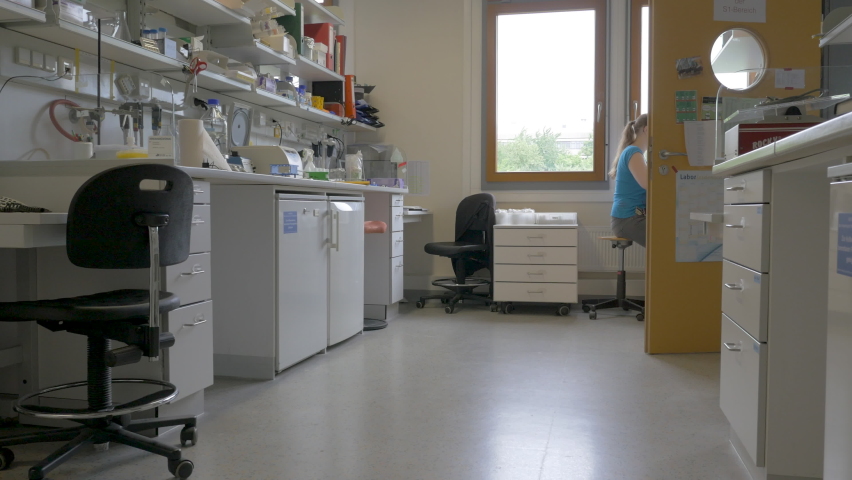 Science work lab area. Wide shot.  | Shutterstock HD Video #1091631713