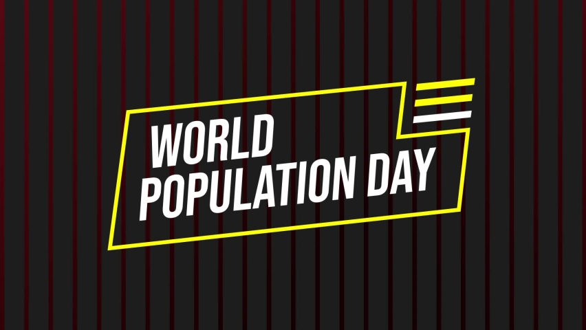 World population day with black and red background for international population day. | Shutterstock HD Video #1091640327