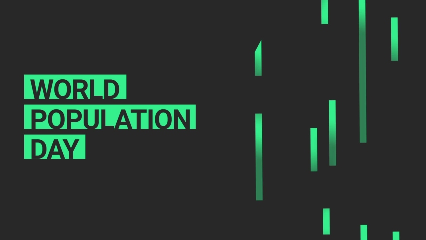 World population day with black and green background for international population day and happy population day. | Shutterstock HD Video #1091640331