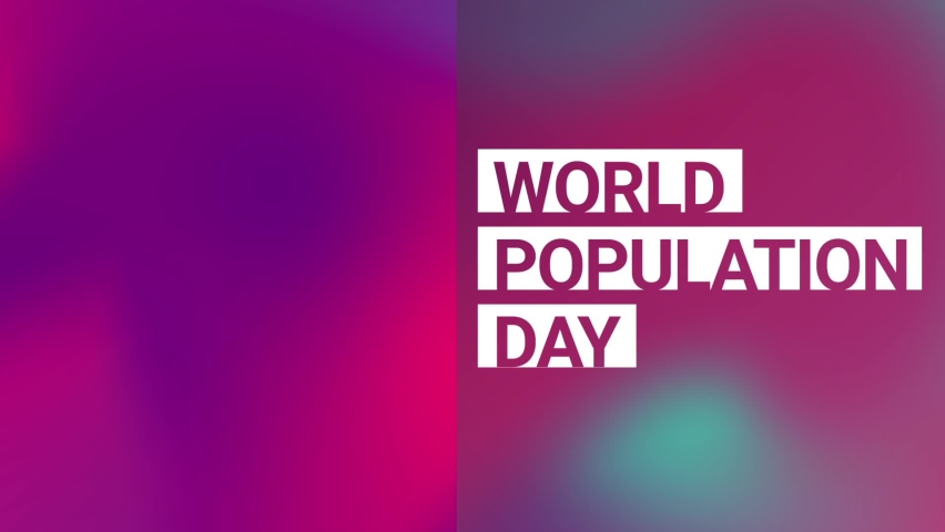 World population day with gradient background for international population day. | Shutterstock HD Video #1091640813