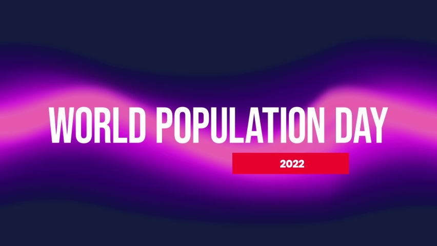 World population day 2022 with black background for international population day. | Shutterstock HD Video #1091640947