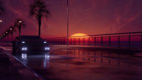 80s retro synthwave style 3d render animation loop - Powered by Shutterstock - Get 15% off with code: PIKWIZARD15