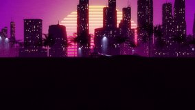80s retro synthwave style 3d render animation loop - Powered by Shutterstock - Get 15% off with code: PIKWIZARD15
