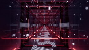 Going forward in digital cyberspace, sci-fi concept tunnel, 3d rendering. - Powered by Shutterstock - Get 15% off with code: PIKWIZARD15