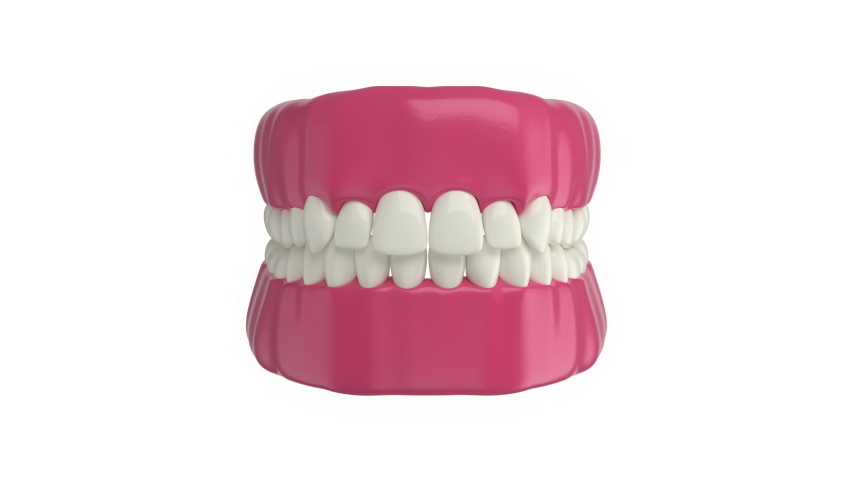 3d rendering of teeth with invisible aligners orthodontics on white background | Shutterstock HD Video #1091678717