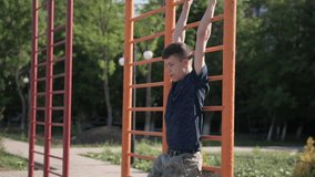 a teenage boy trains on a sports ground outdoors, he does physical exercises, a healthy lifestyle, a bright sunny day in summer
 - Powered by Shutterstock - Get 15% off with code: PIKWIZARD15