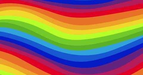 Bright Colorful Horizontal Wavy Lines Rainbow Stock Footage Video (100% ...