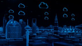 Futuristic city saudi arabia, riyadh, Artificial intelligence, Internet of things,Aerial view of saudi arabia, vision 2030, saudi arabia, holographic city - Powered by Shutterstock - Get 15% off with code: PIKWIZARD15