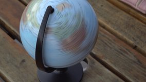 cinemagraph of the globe rotating around its axis