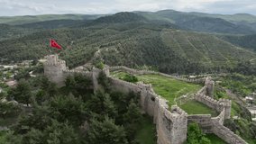 Boyabat Castle Drone Video, Blacksea Region Boyabat City Centre, Sinop Turkey