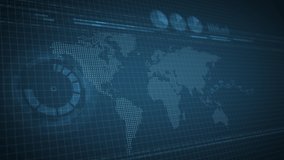Smooth panning shot of digital screen with financial graphs growing. 4K animation of global economic trends. - Powered by Shutterstock - Get 15% off with code: PIKWIZARD15