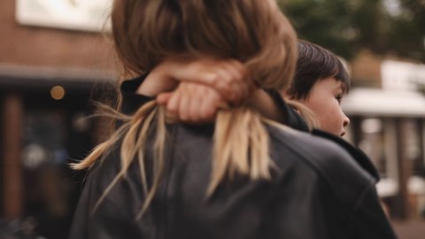 Attractive Blonde Curly Woman Two Thin Stock Footage Video (100%