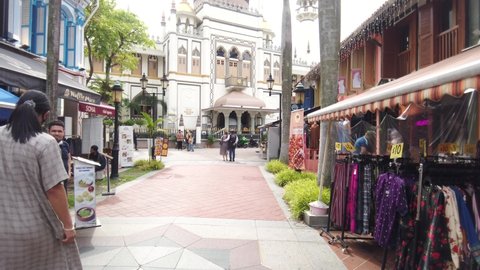 Singapore 1 june 2022. street view of Masjid Sultan in singapore 